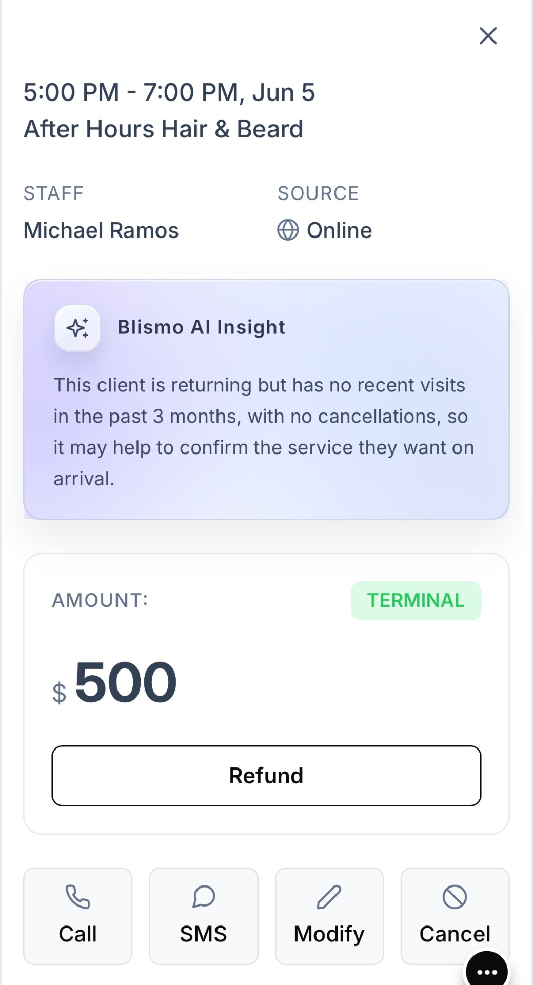 After Hours Hair & Beard appointment — $500